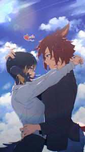 Halfbodyx2 Colored Sketch + composing